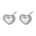 Heart Shell Necklace Bracelet Stud Earrings Gold Steel view 6