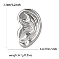 Sculptural Ear Brooch in Gold or Silver Tone Finish view 7