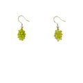 Gold Tone Yellow Green Grape Cluster Hook Earrings For Women view 5