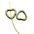 Open Heart Frame Bead in 6 Metal Finishes for Jewelry Making view 5