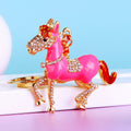 Crystal Thousand Mile Horse Keychains with Tassel and Plain Options view 11
