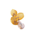 Red Gold Tone Leaf Crystal Two Designs Metal Brooch Pin view 5