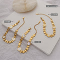 White Shell Geometric Gold Link Bracelets Star Round T view 2