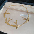 Swallow Wing Metal Necklace Pearl Drop Earrings 3 Styles view 6