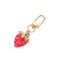 Gold Tone Transparent Strawberry Clip Keychains in Seven Colors view 5
