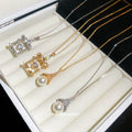 Geometric Crystal Pendant Necklaces Fashion Jewelry view 1