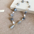 Beaded Statement Necklaces in Five Soft Stone Colors view 9
