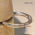 Three-Sided Clear Stone Eternity Band In Silver Tone view 4