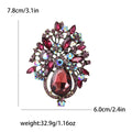 Teardrop Rhinestone Cluster Brooch Floral Antique Six Colors view 6
