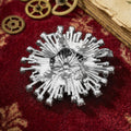 Starburst Firework Rhinestone Brooch Gold Multicolor Green view 3