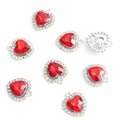 Crystal-Accented White Gold Heart Alloy Charms in 24 Styles view 10