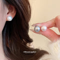 Pearl Look Round Square Stud Earring Sets Three Styles view 2