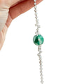 Silver Crystal Tennis Bracelet Round Jade Disc Flower 2 Colors view 5