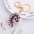 Crystal Horse Head Keychain Two Styles Multicolor Mane Charm view 2