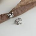 Silver Openwork Butterfly Mini Huggie Hoop Earrings Pair view 3