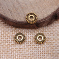 Beaded Edge Large Hole Ring Spacers in Two Antique Finishes view 2