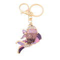 Rhinestone Goldfish Metal Keychain Enamel Tail Gold Clasp view 5