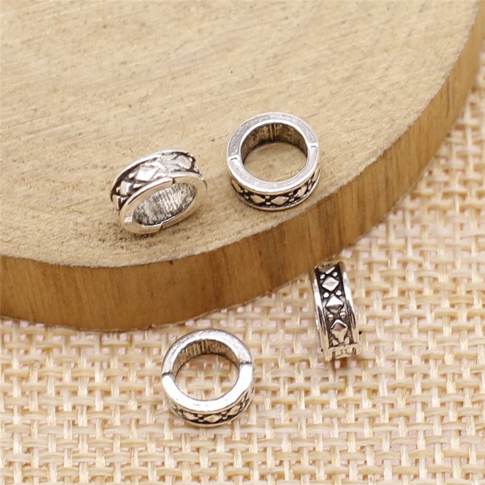 7mm 0.4g Multicolor Zinc Alloy Round Spacer Beads for Bracelet Necklace DIY Jewelry Making