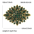 Oval Crystal Floral Brooch in Six Color Variants for Jackets and Scarves view 7