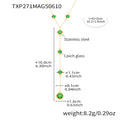 Gold Czech Glass Y-Lariat Necklace Six Stone Colors view 7