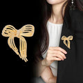 Ribbon Bow Two Designs Metal Brooch Pin for Jackets and Lapels view 4