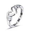 Heart Hands Gesture Ring I Love You Forever Engraving view 1