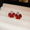 Red Crystal Stud
