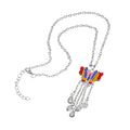 Colorful Butterfly and Peacock Necklace Earring Jewelry Collection view 5