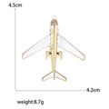 Airplane Brooch Silver or Gold White Enamel Wings Metal Pin Brooch view 5