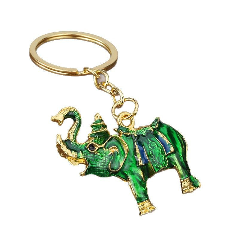 3D Elephant Zinc Alloy Car Keychain Gift Pendant
