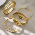 Geometric Crystal Open Bangle Collection in Seven Designs view 1