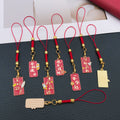 Eight-Message Red Chinese Exam Blessing Phone Strap Charm Collection view 2