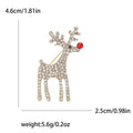 Crystal Reindeer Brooch With Decorative Crystal And Enamel Details view 5