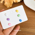 Six Pair Colorful Square Stud Earring Set Fashion Jewelry view 2