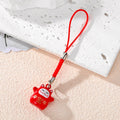 Lucky Cat Bell Phone Charms Alloy Maneki-Neko Cord Straps 6 Styles view 3