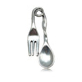 Vintage Zinc Alloy Crown Knife Fork Spoon Charm Pendants for Handmade Jewelry DIY