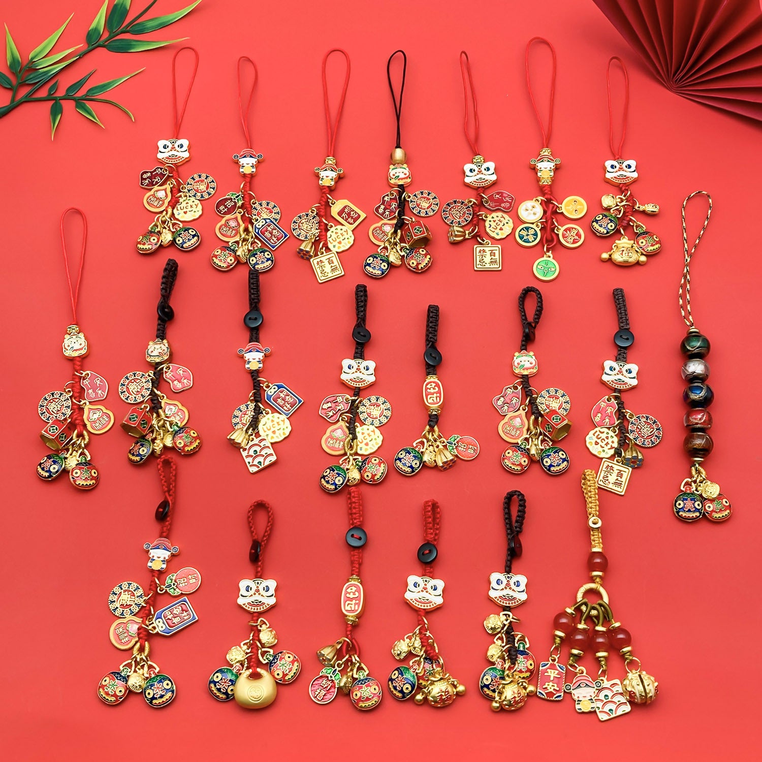 Zinc Alloy God of Wealth Pixiu Family Charm Pendant for DIY Keychain Phone Strap