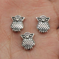 8x10mm 0.7g Antique Silver Zinc Alloy Owl Loose Metal Cat Beads with Small Hole for Bracelet Making