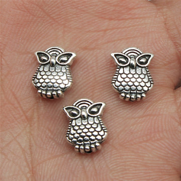 Owl Shaped Small Hole Bead for Jewelry Making Supplies