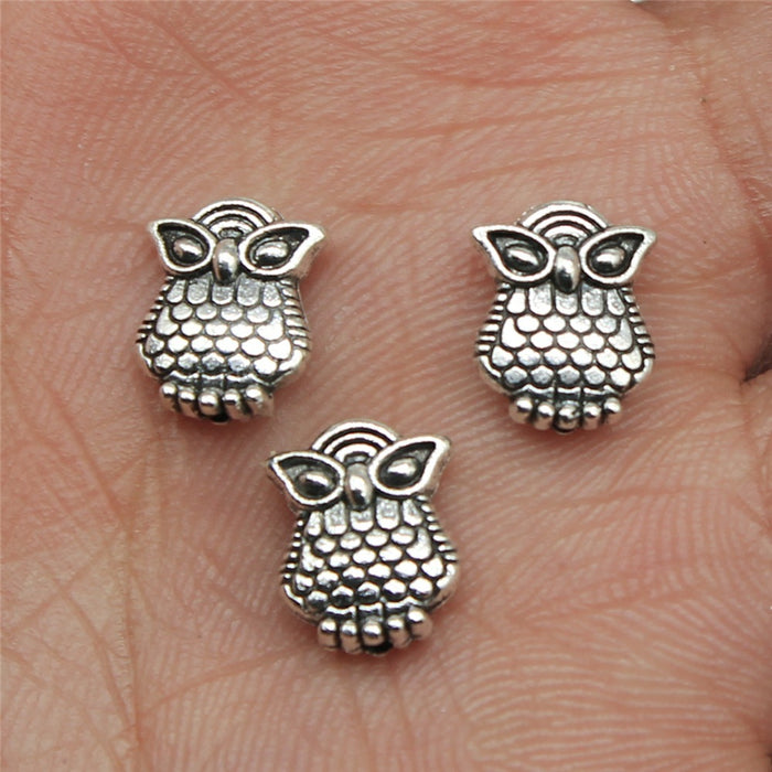 Owl Shaped Small Hole Bead for Jewelry Making Supplies