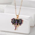 Gold Tone Colorful Evil Eye and Animal Pendant Necklaces view 5