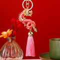 Chinese Dragon Tassel Keychains in Forty Eight Color and Motif Options view 11