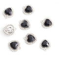 Crystal-Accented White Gold Heart Alloy Charms in 24 Styles view 8