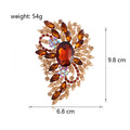 Blue Flower Crystal Nine Designs Metal Brooch Pin for Jackets and Lapels view 2