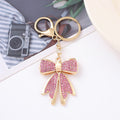 Rhinestone Bow Keychain Gold Clasp Six Crystal Colors view 9
