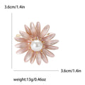 Translucent Petal Flower Brooch With Pearl in Pink or Blue view 4