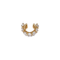 Pearl and Crystal Curved Single Ear Cuffs in Two Tones view 5