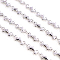 Silver Tone Figural Link Jewelry Chains with Hearts Stars and Dolphins view 2