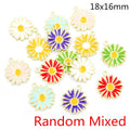 Enamel Daisy Flower Charms in Multiple Colors, Shapes and Mixes view 9