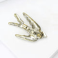 Antique Bronze Silver Pearl Beaded Swallow Bird Brooch view 4